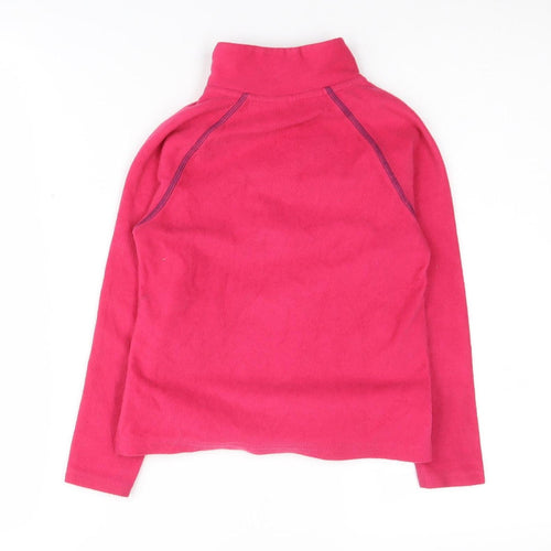 Crane Girls Pink Fleece 1/4 Zip Sweatshirt, 5-6 Years