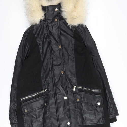 River Island Women's Black Parka Size 10