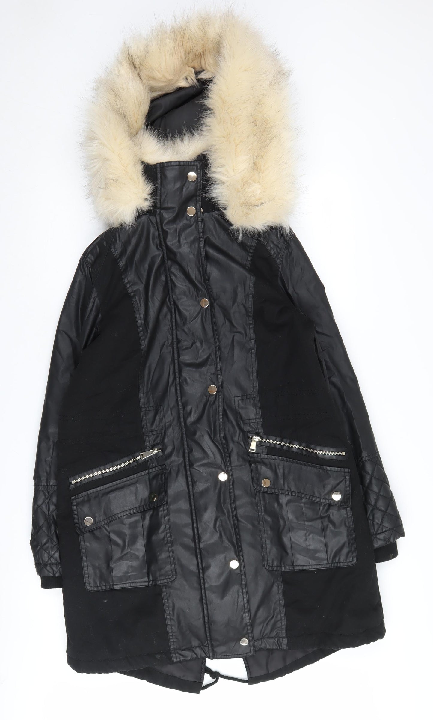 River Island Women's Black Parka Size 10