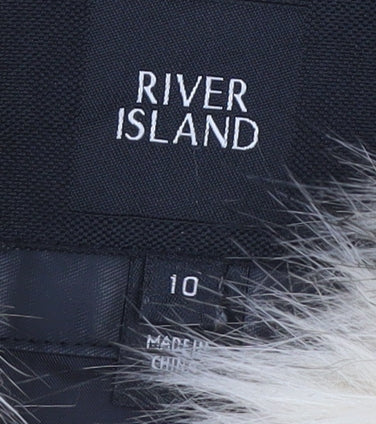 River Island Women's Black Parka Size 10