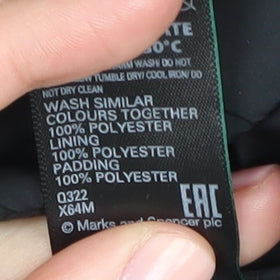 Marks and Spencer Women's Black Quilted Jacket Size 10