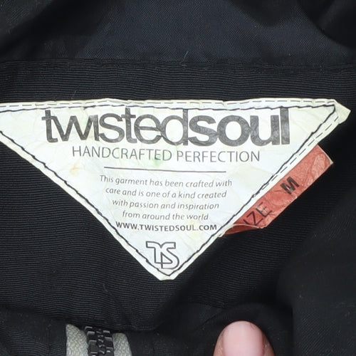Twisted Soul Men's Black Medium Puffer Waistcoat