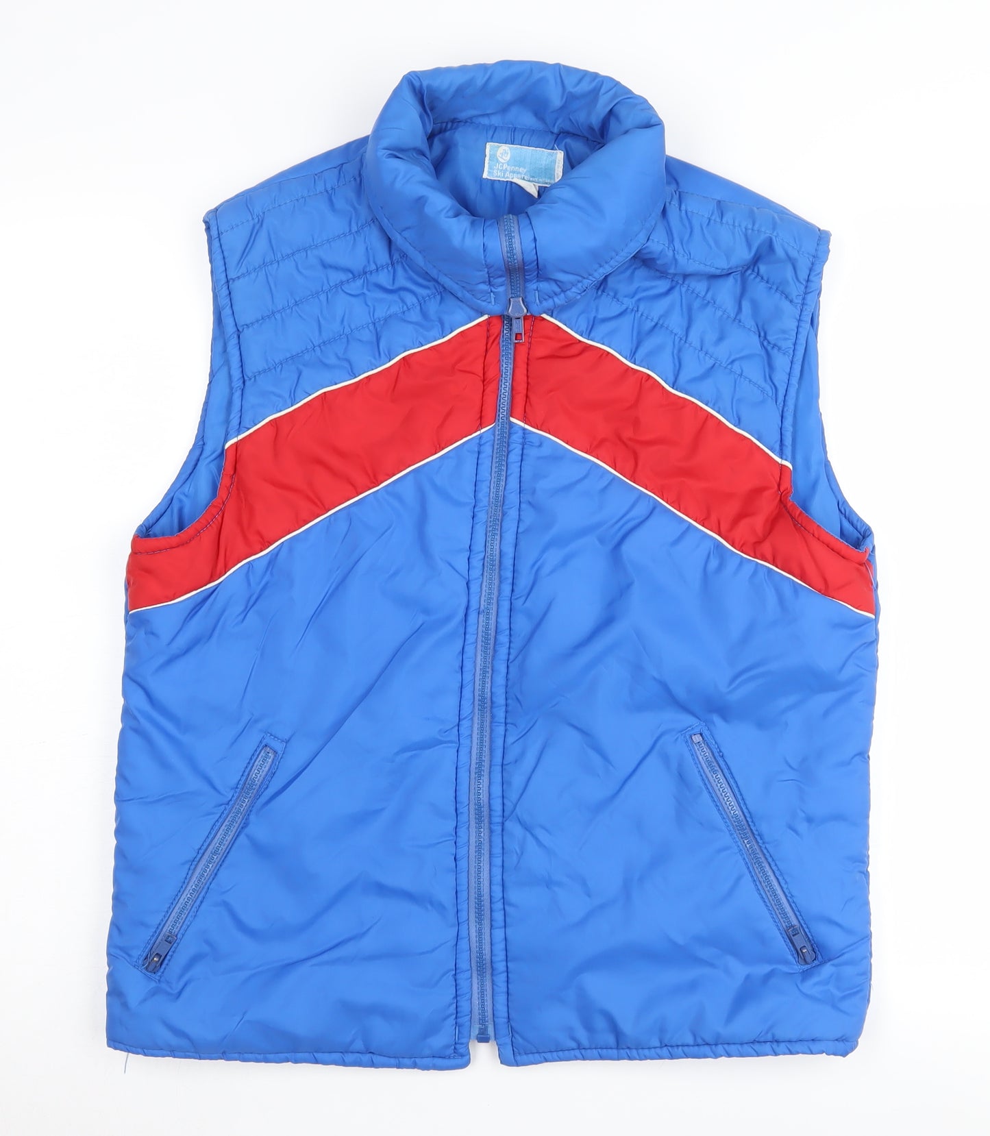 JCPenney Men's Blue Ski Waistcoat M