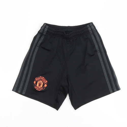 Adidas Boys Black Athletic Shorts 7-8 Years Football