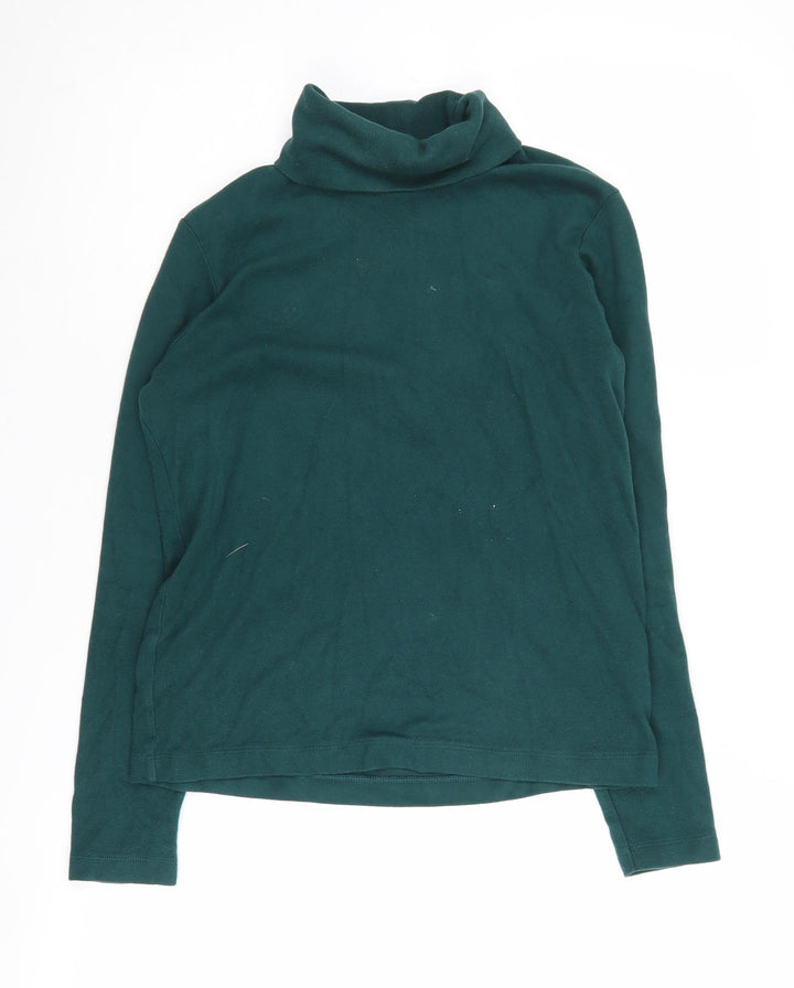 Uniqlo Women's Green Roll Neck Jumper S Long Sleeve