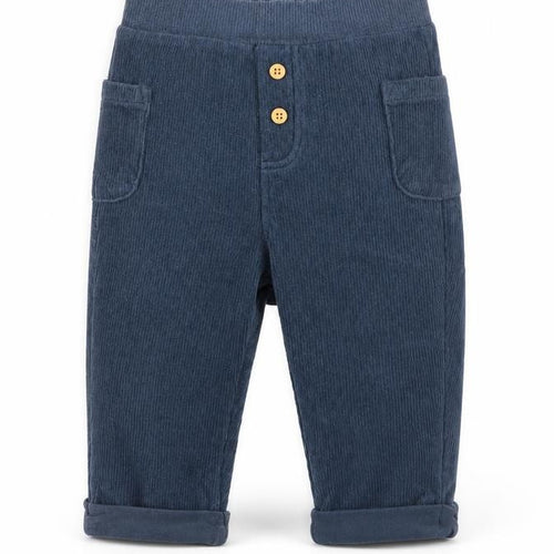 FatFace Boys Blue Corduroy Jogger Trousers 3-6 Months