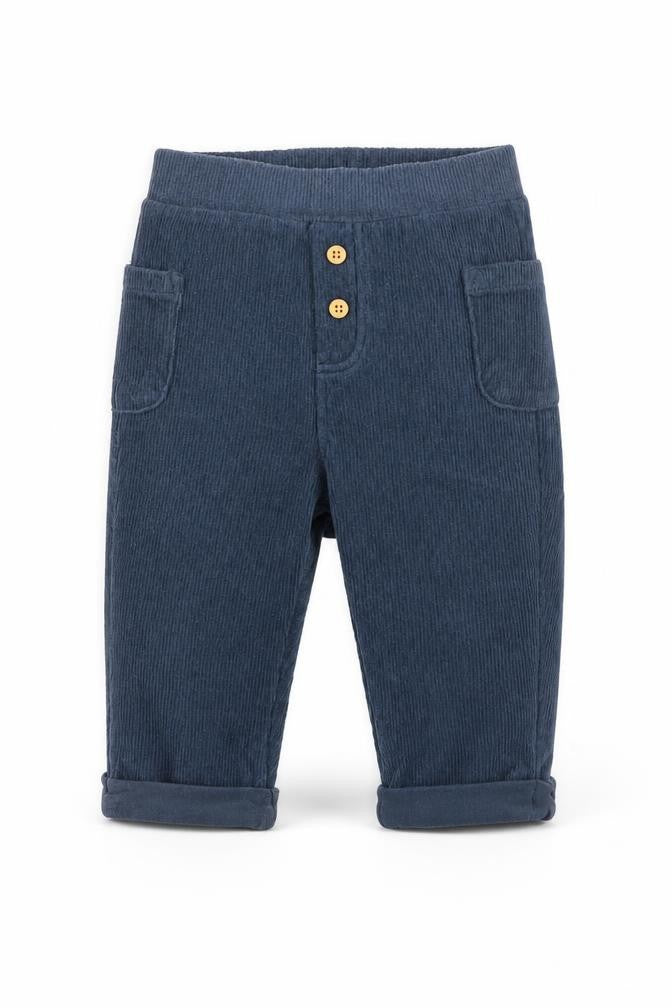 FatFace Boys Blue Corduroy Jogger Trousers 3-6 Months