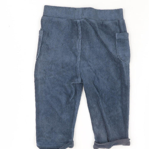 FatFace Boys Blue Corduroy Jogger Trousers 3-6 Months
