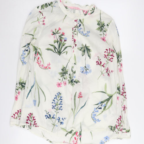 Joules Women's Floral Kimono Blouse, Multicoloured, Size 10