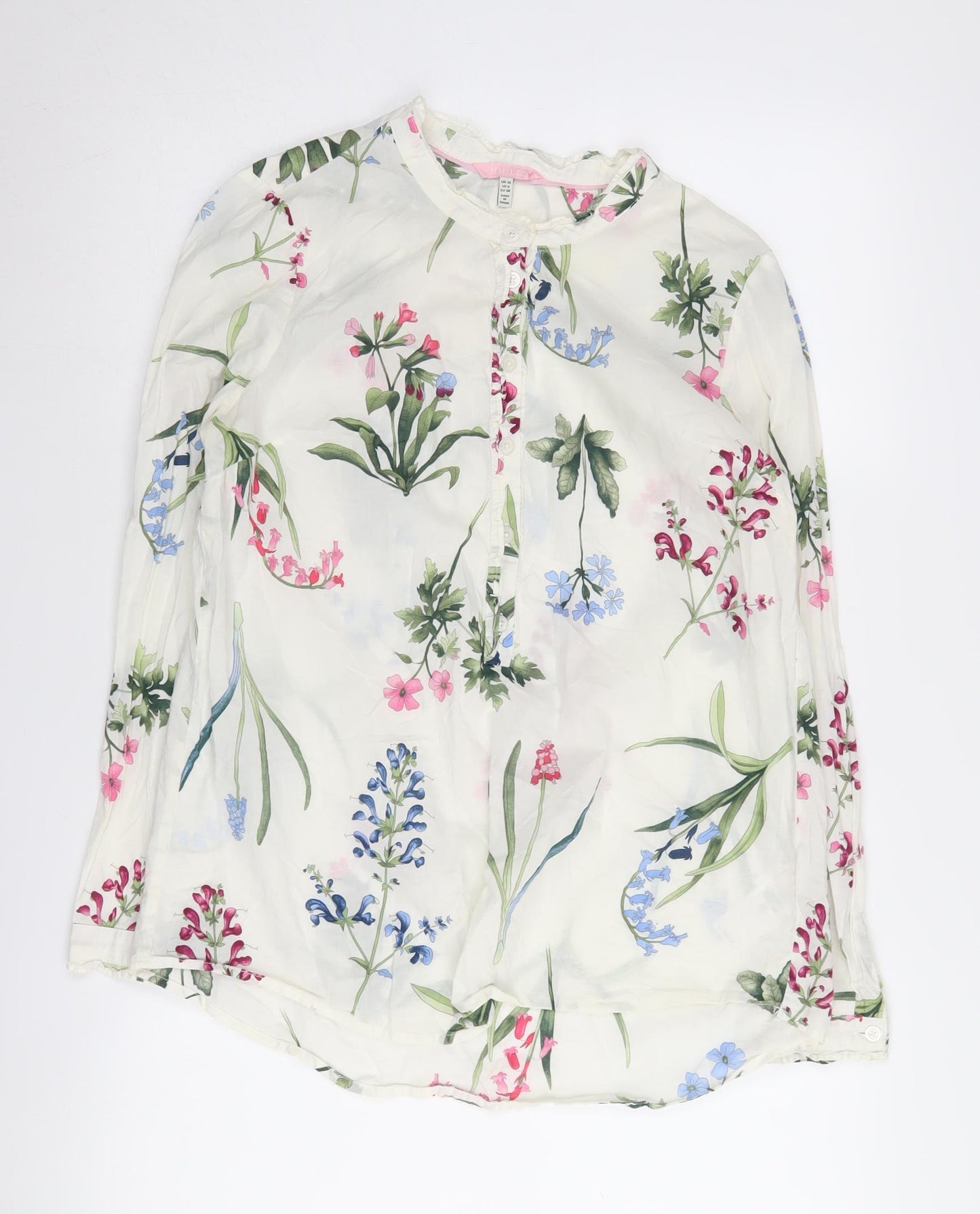 Joules Women's Floral Kimono Blouse, Multicoloured, Size 10