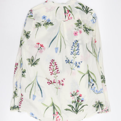 Joules Women's Floral Kimono Blouse, Multicoloured, Size 10