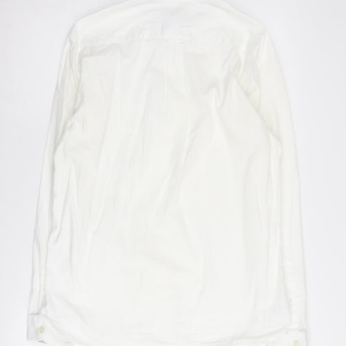 Jaeger Men's Ivory Button-Up Shirt, Size L