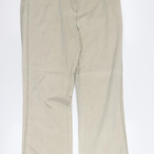 Viyella Women's Beige Cotton Petite Trousers, Size 10