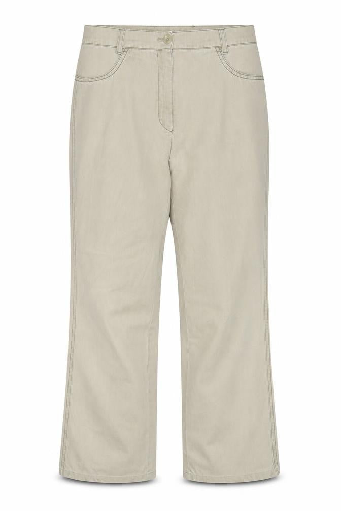 Front view of Viyella Women's Beige Cotton Petite Trousers, size 10