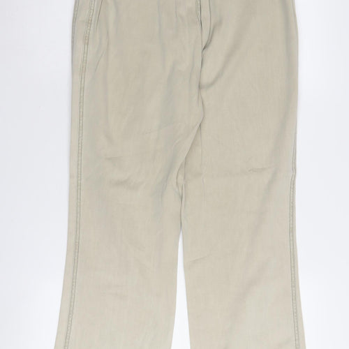 Viyella Women's Beige Cotton Petite Trousers, Size 10