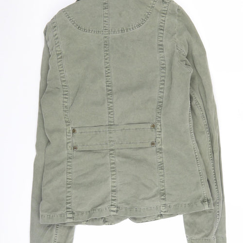 Vintage Blazer Women Olive Size 12, 100% Cotton, Retro Style