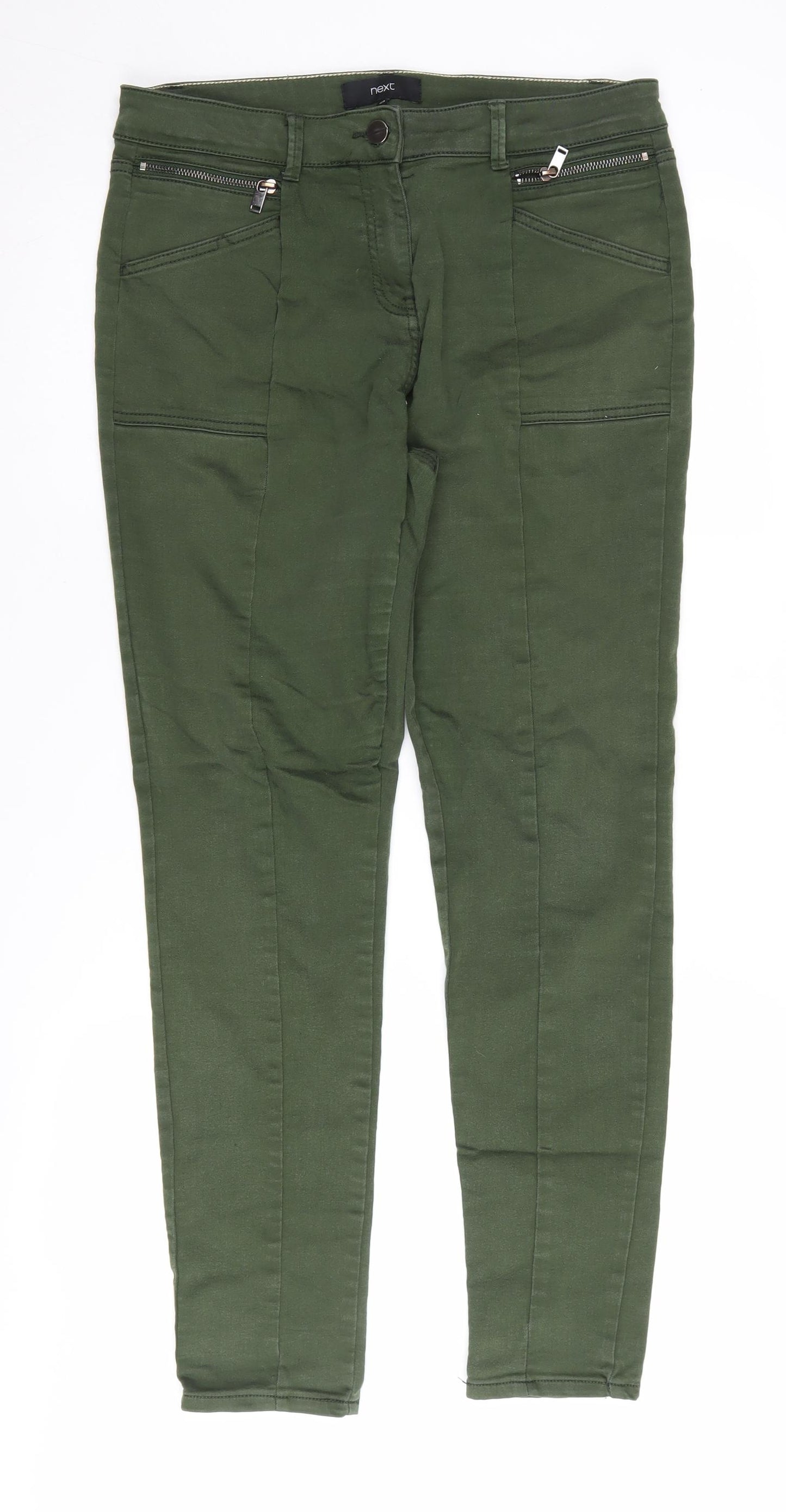 Next Women's Green Skinny Trousers Size 12