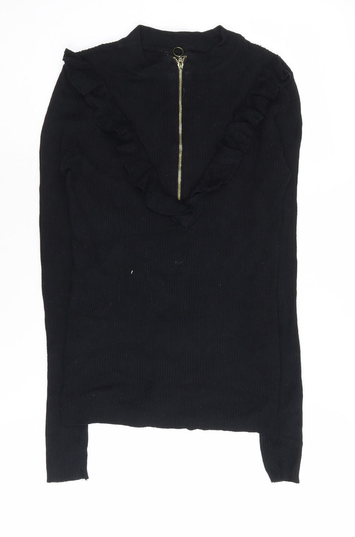Brave Soul Women's Black XS Full Zip Jumper