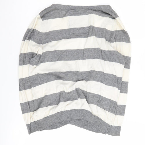 Hollister Women's Grey L Striped Cardigan