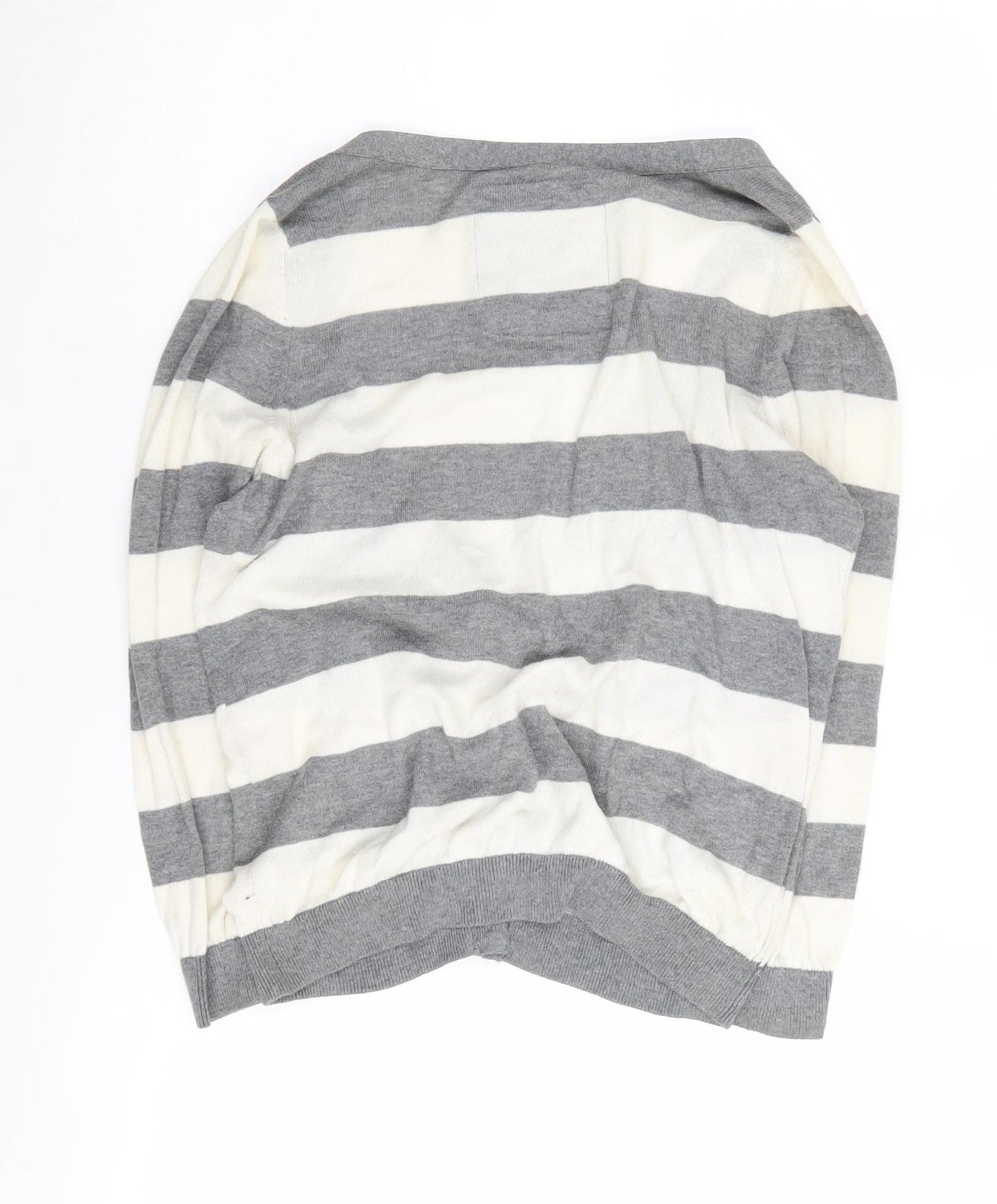 Hollister Women's Grey L Striped Cardigan