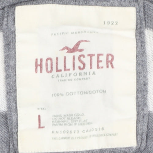 Hollister Women's Grey L Striped Cardigan