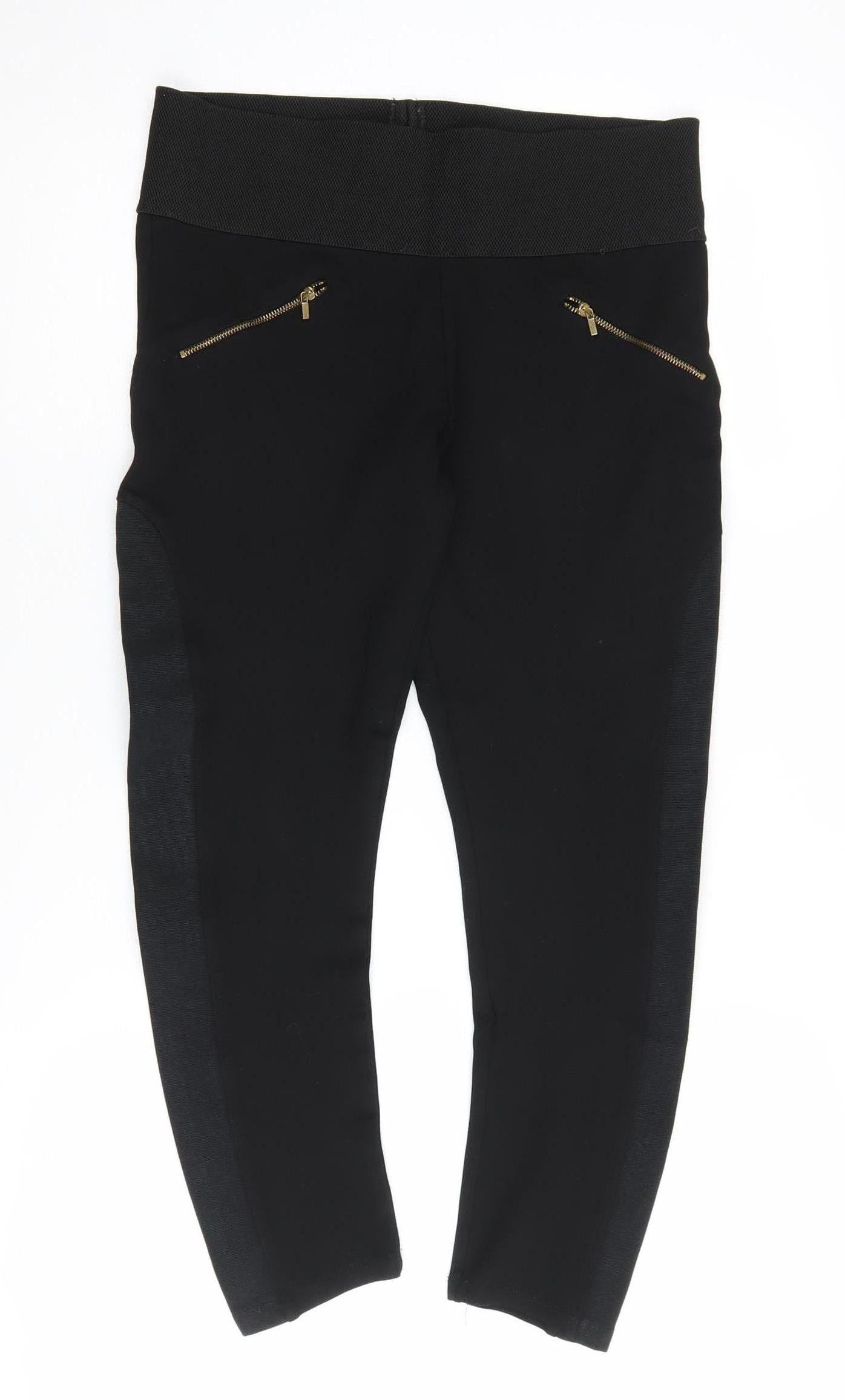 Zara Basic Women's Black Ankle Leggings L