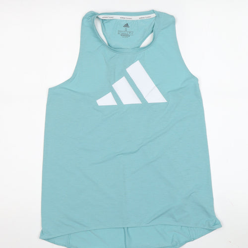 Adidas Women's Blue Gym Tank S - Lightweight & Breathable