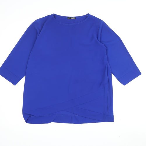 Quiz Women's Blue Tunic, Size 12, Round Neck