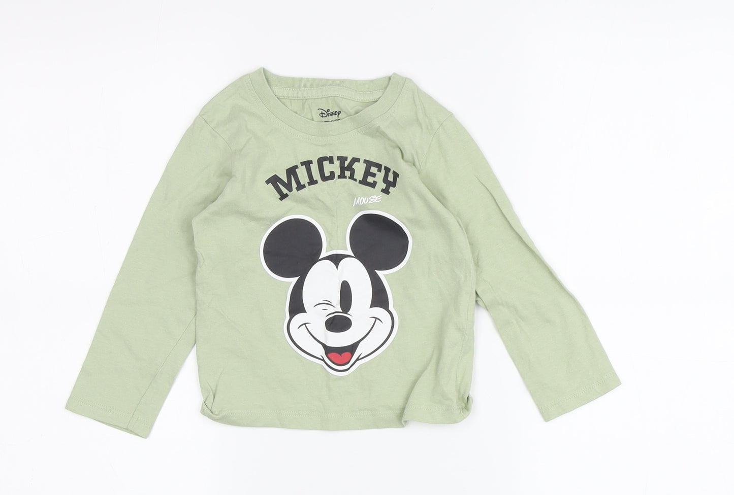 Disney Unisex Baby Green Mickey Mouse T-Shirt 12-18M