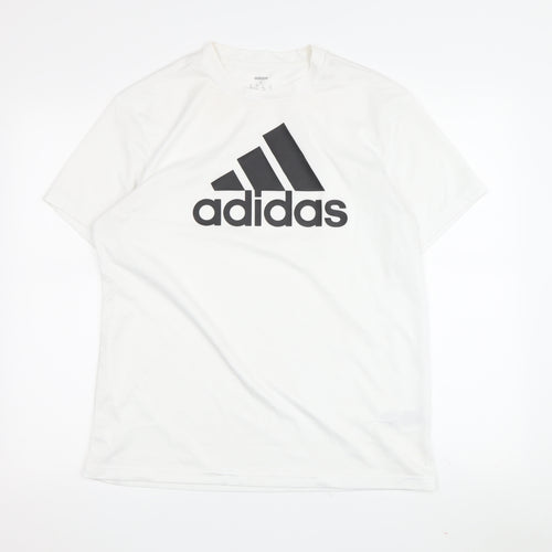 Adidas Unisex White S Basic T-Shirt Gymwear