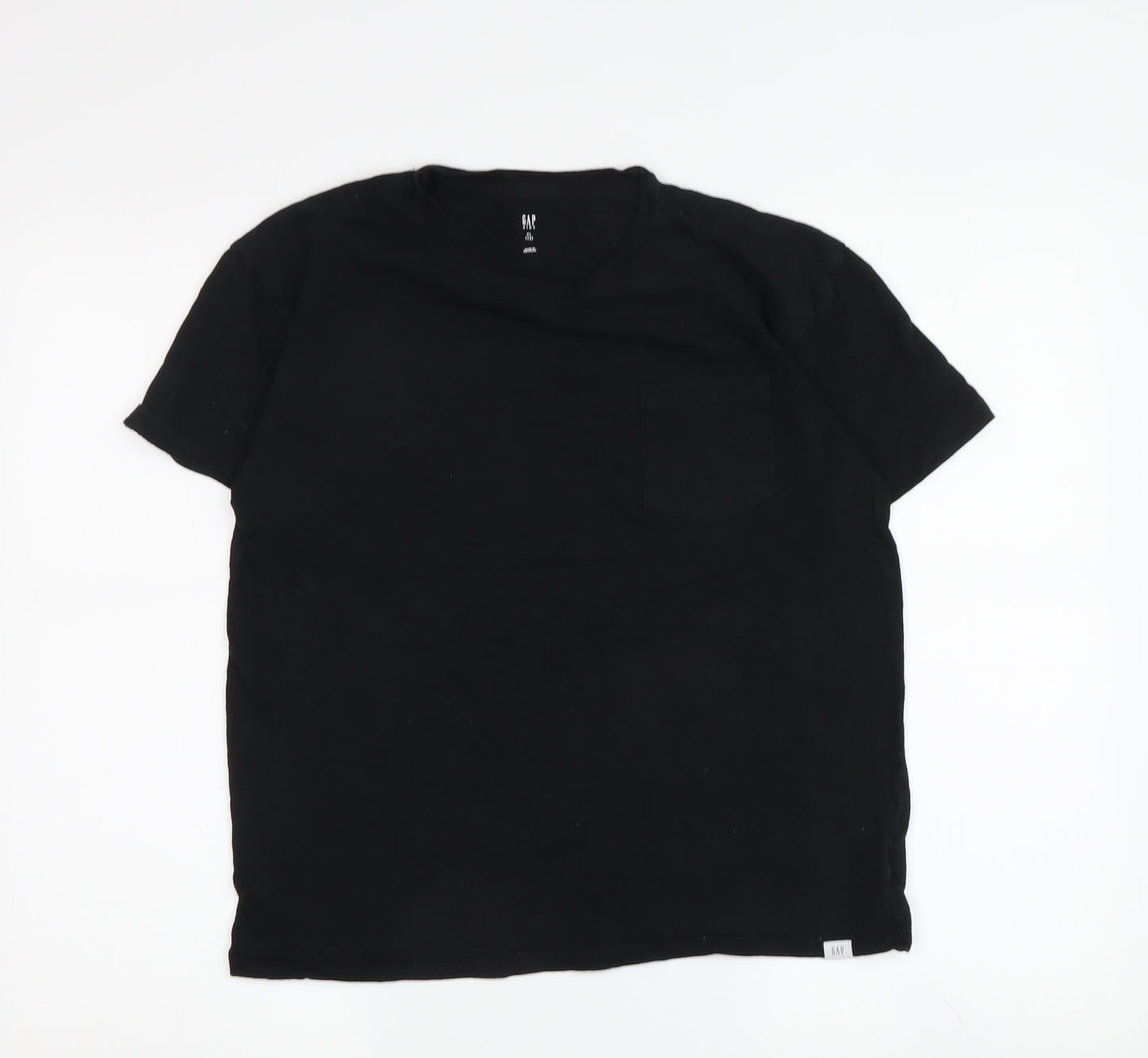 GAP Boys Black Basic Cotton T-Shirt, Size 12 Years