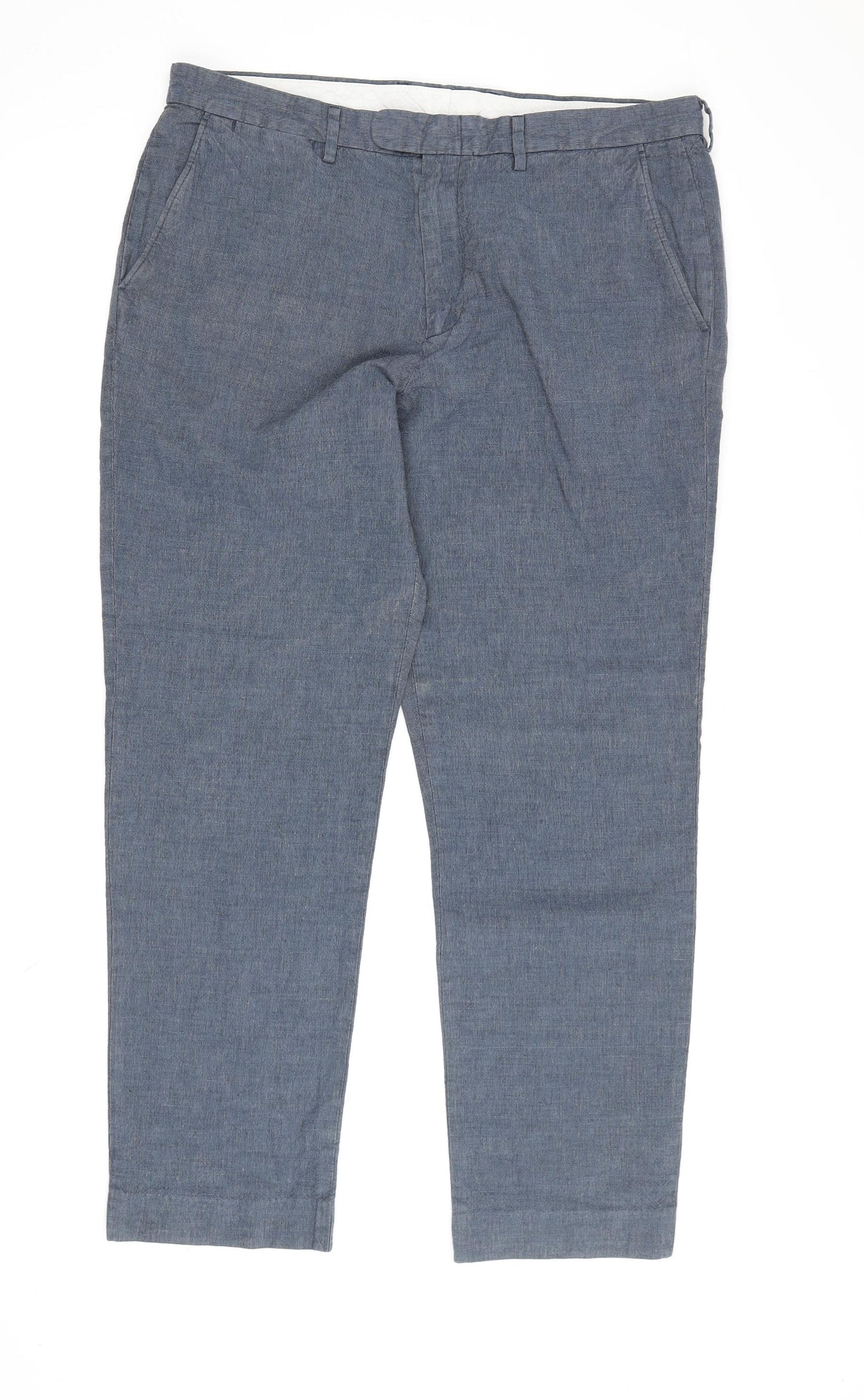 J.Crew Men's Blue Chino Trousers, Size 34, Regular Fit