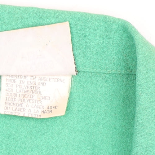 Jacques Vert Women's Green Blazer, Size 16, Vintage Wool Blend