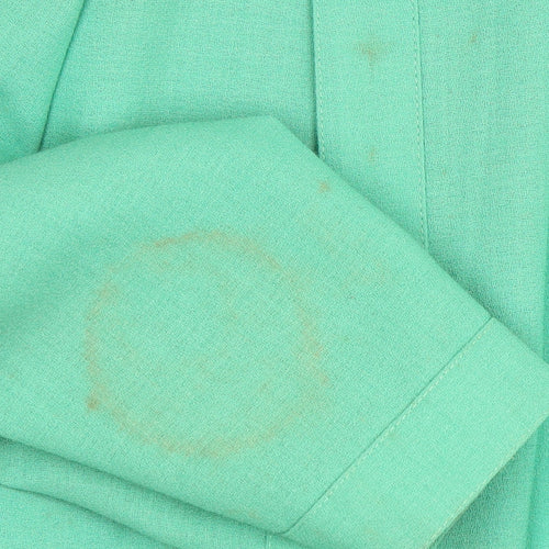 Jacques Vert Women's Green Blazer, Size 16, Vintage Wool Blend