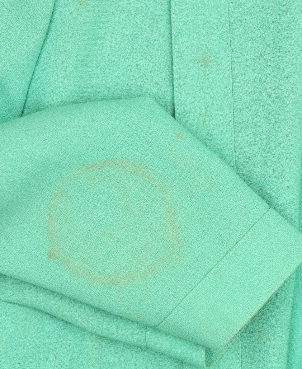 Jacques Vert Women's Green Blazer, Size 16, Vintage Wool Blend