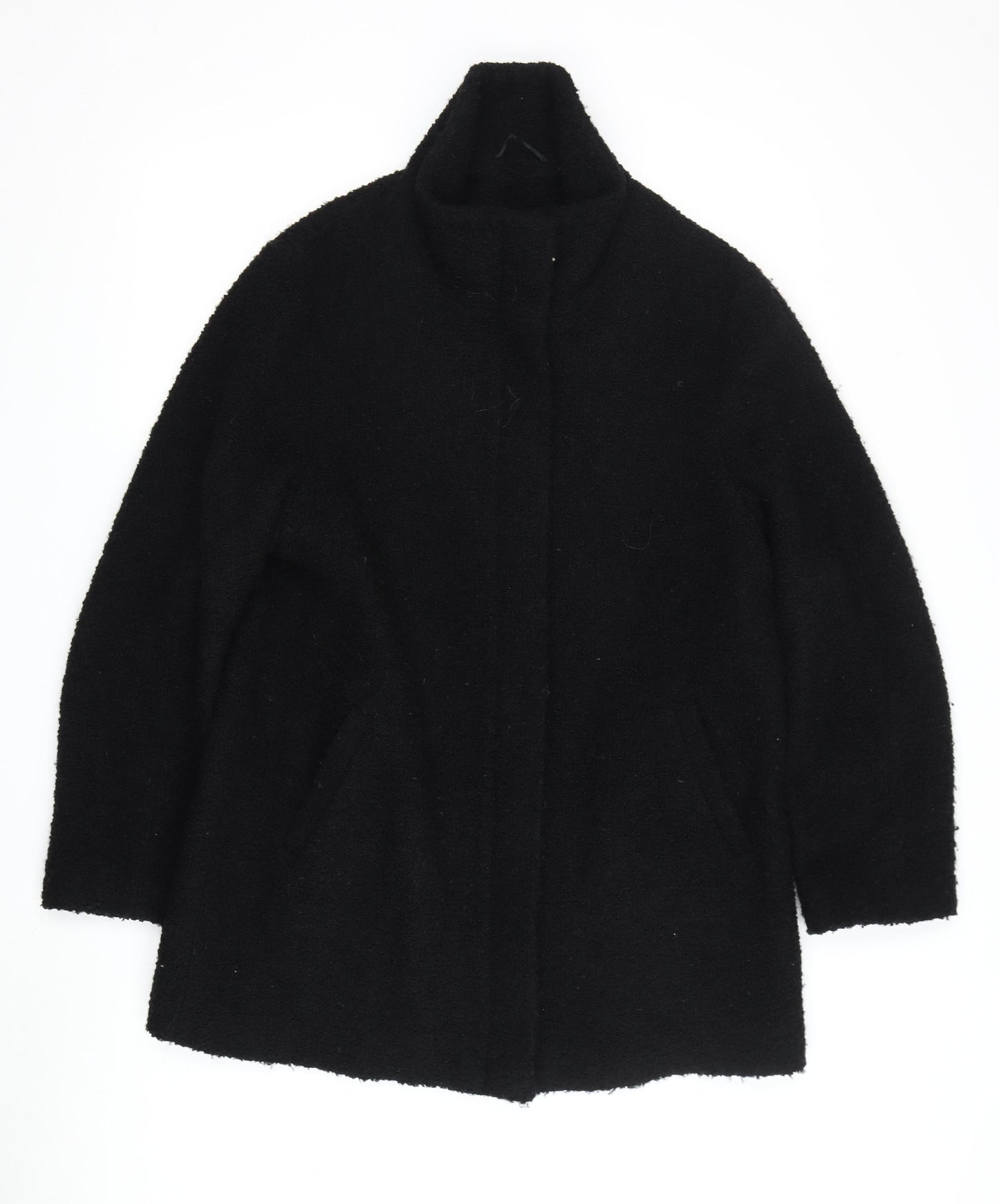 BHS Women’s Black Wool Blend Coat Size 12 Overcoat