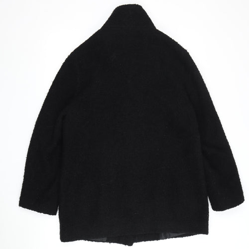 BHS Women’s Black Wool Blend Coat Size 12 Overcoat