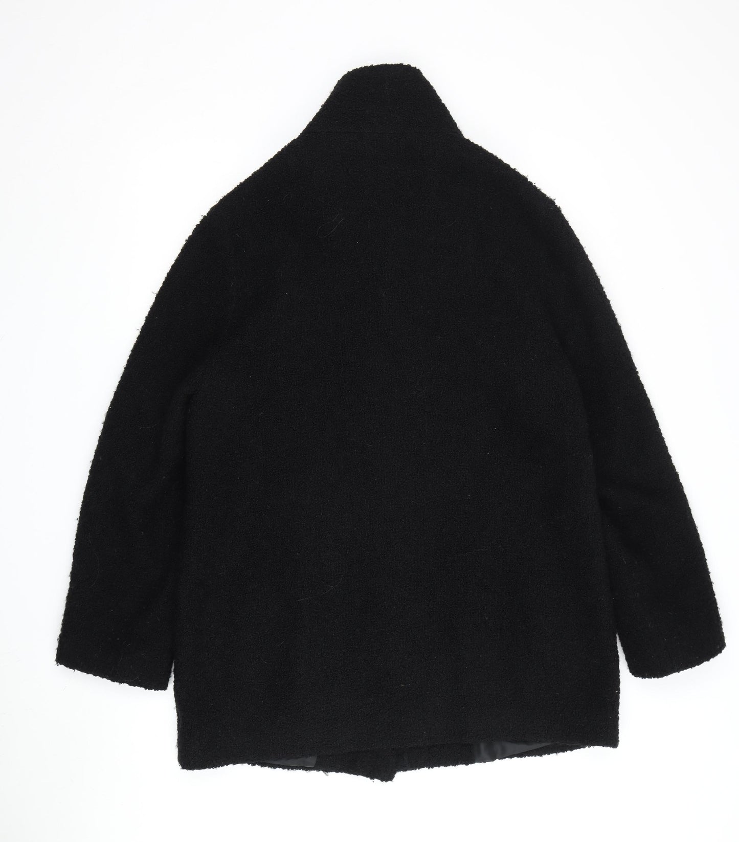 BHS Women’s Black Wool Blend Coat Size 12 Overcoat