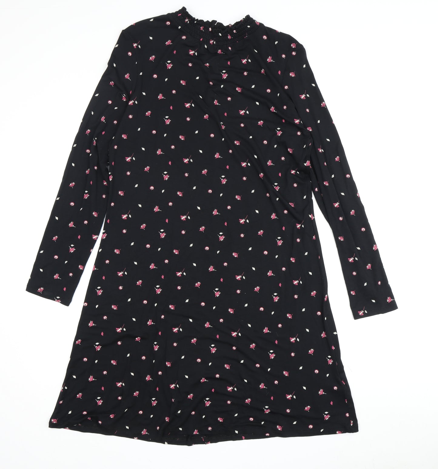Marks and Spencer Women's Black Floral A-Line Dress