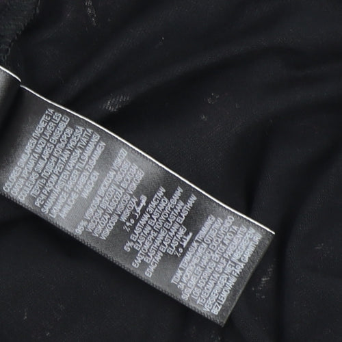 Marks and Spencer Women's Black Floral A-Line Dress