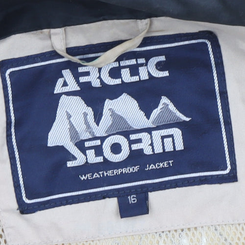 Arctic Storm Women's Beige Hooded Weatherproof Parka Jacket 16