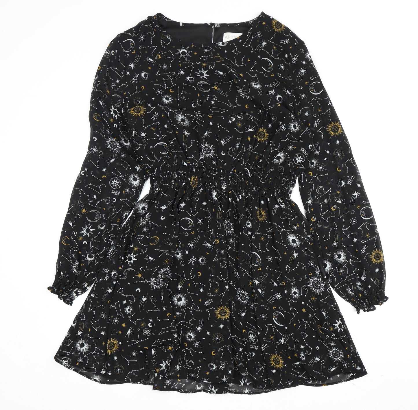 Apricot Women's Black Long Sleeve Dress L