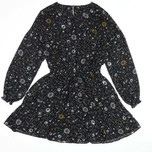 Apricot Women's Black Long Sleeve Dress L
