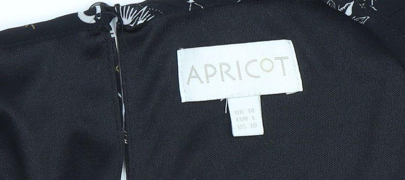 Apricot Women's Black Long Sleeve Dress L