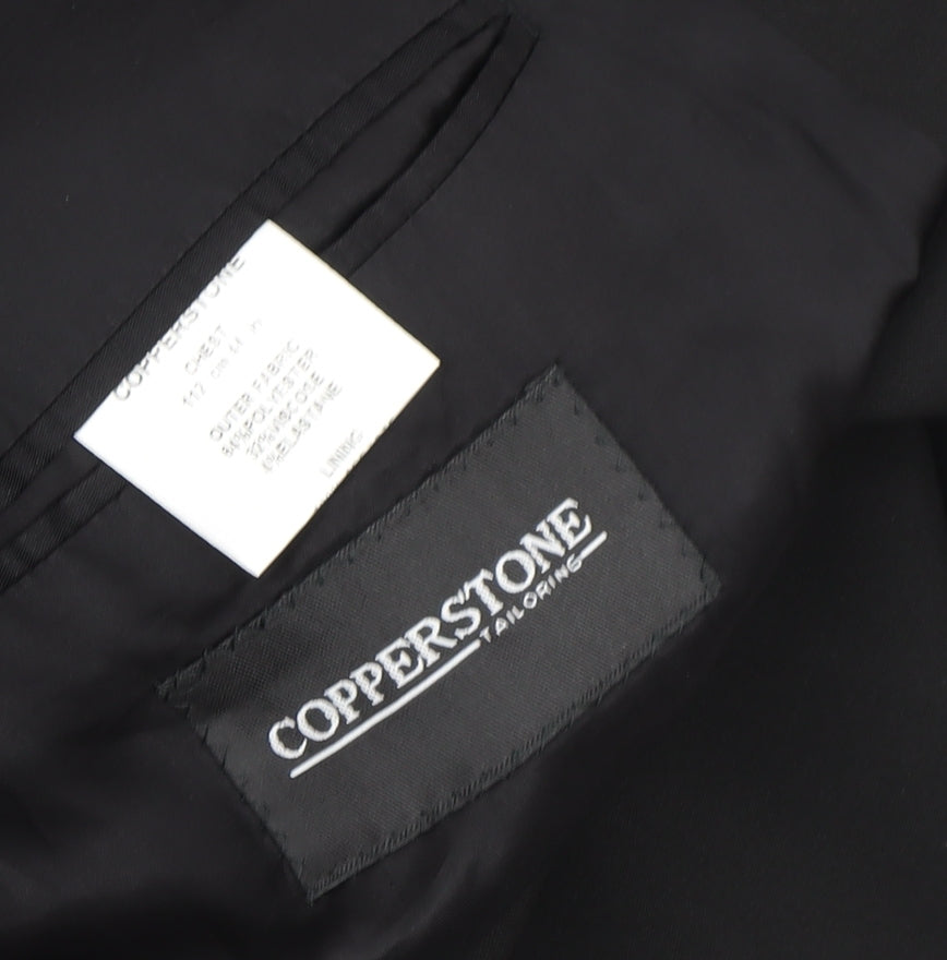 Copperstone Men's Black Regular Fit Blazer 44