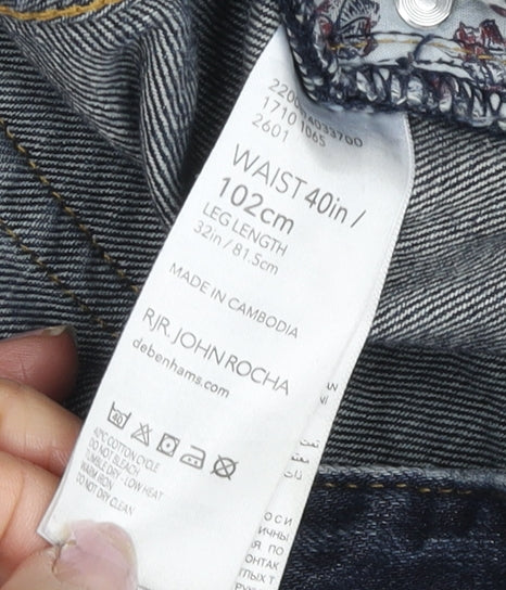 RJR John Rocha Men's Blue Straight Jeans Size 40