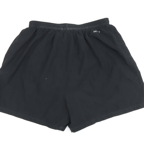 Nike Men's Black Athletic Shorts M - Quick Dry, Elastic Waist