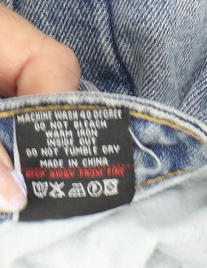 PrettyLittleThing Women's Blue Mom Jeans, Size 10, Distressed