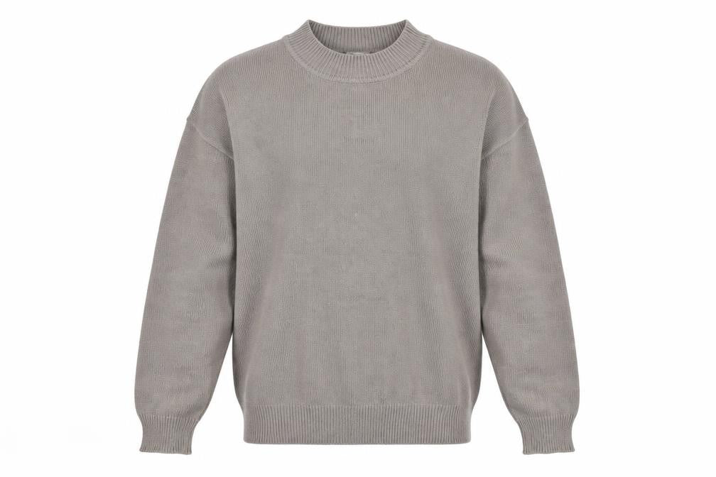 Front view of Damart Men's Beige Knit jumper L