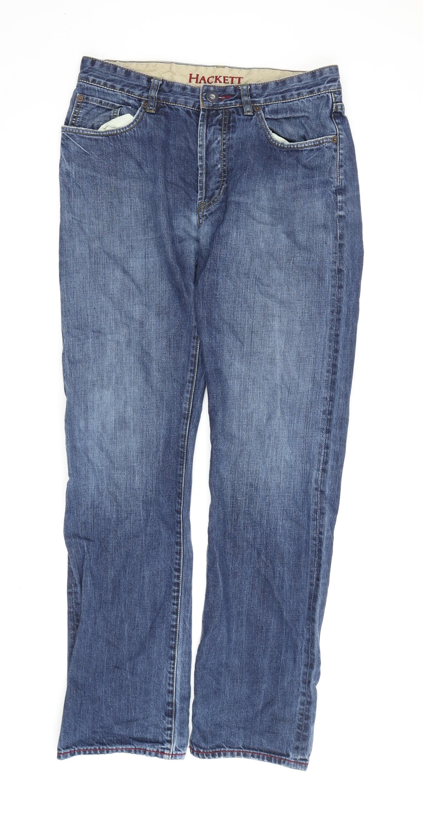 Hackett Men's Blue Straight Jeans, Size 32